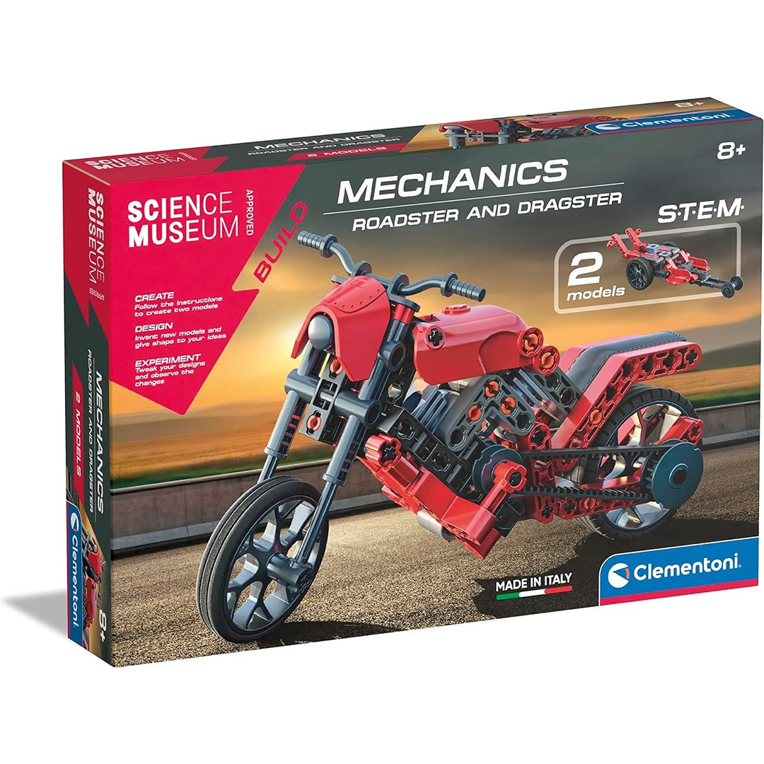 Clementoni Mechanics Clementoni - Science Museum Mechanics: Buggy & Quad Building Set - Juguetes Educativos Stem Para Niños (a Partir De 8 Años Robotica Niños 8 Años