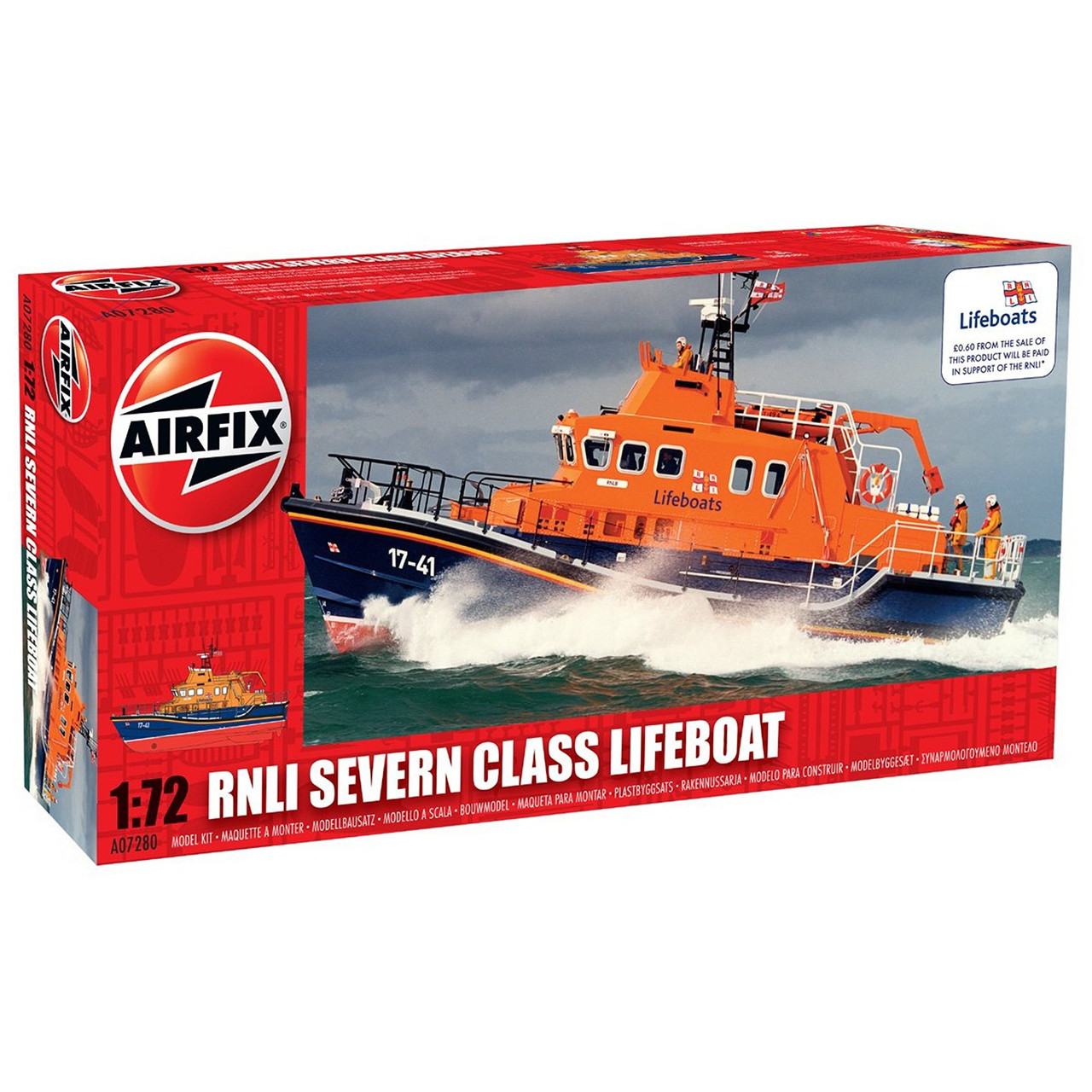 Airfix A07280 RNLI Severn Class Lifeboat 1:72 Scale Launch Series