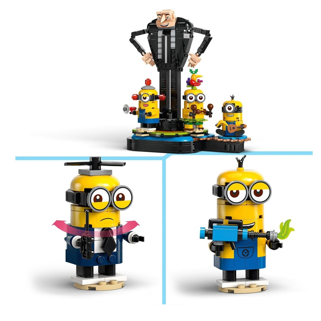 Lego Minions Brick-Built Gru And Minions - Main Image
