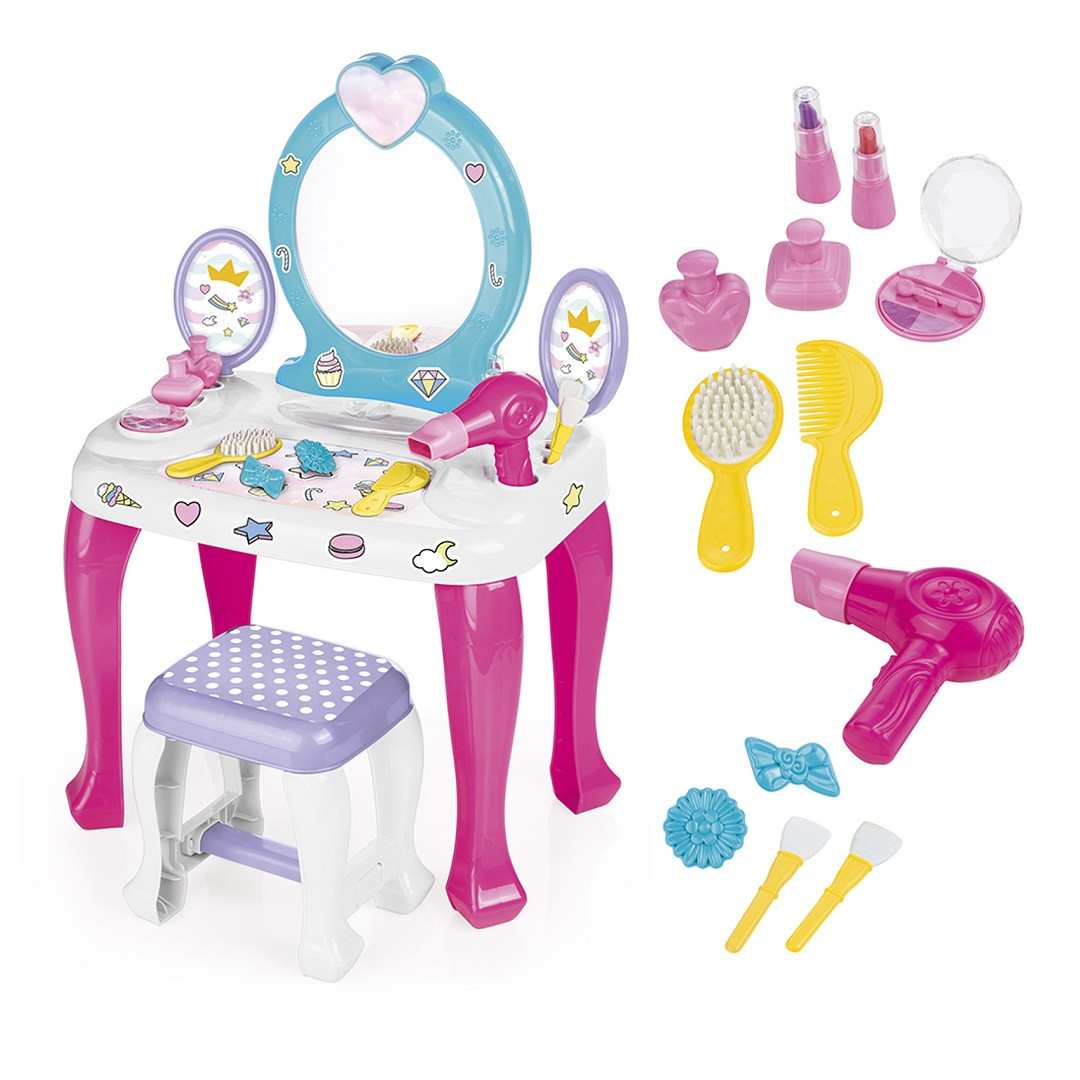 Dolu Unicorn Vanity Table Stool Set