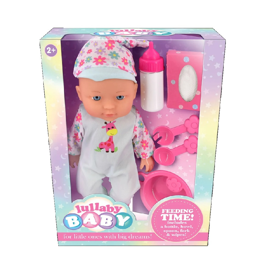 Lullaby Baby 29Cm Baby Doll Feeding Time Set