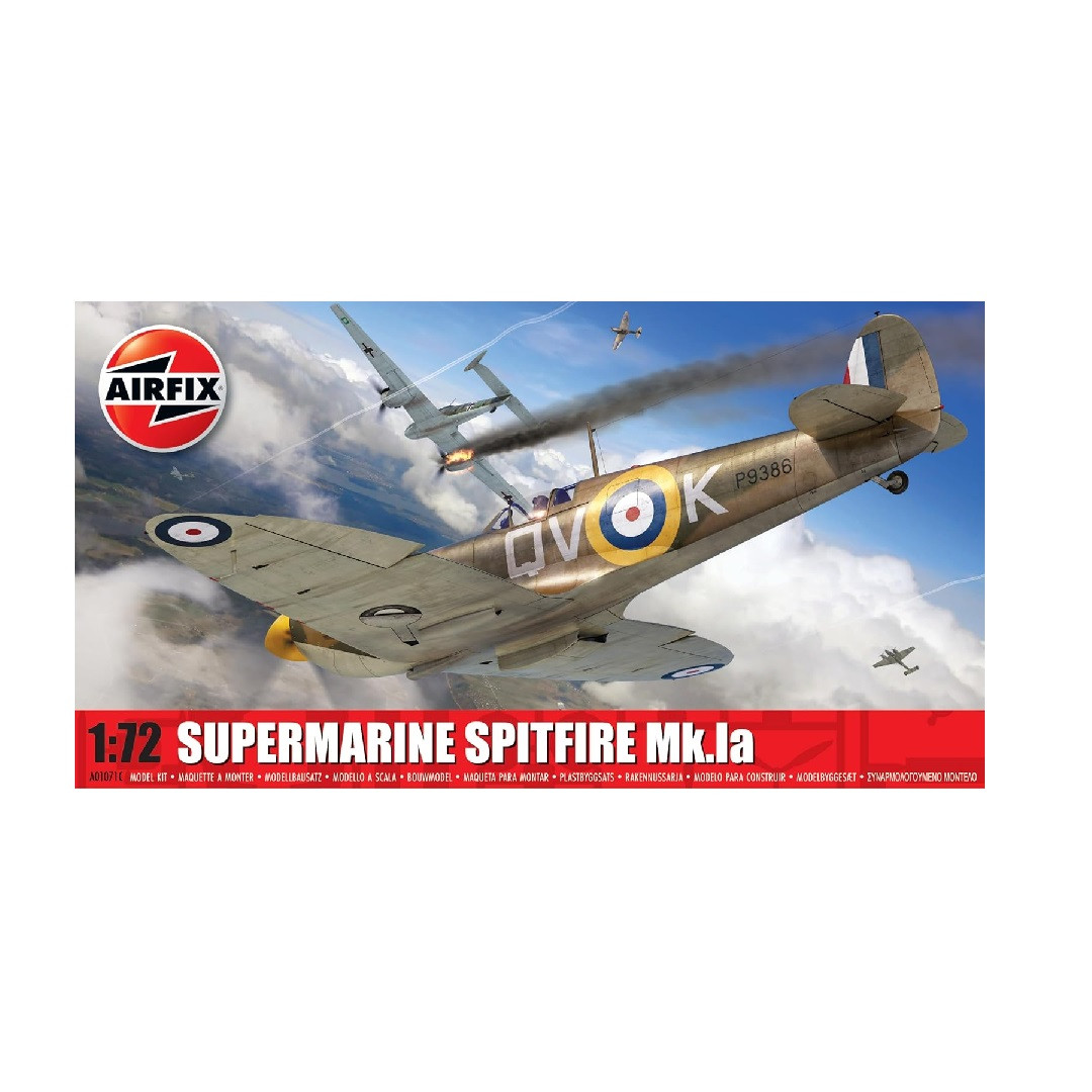 Revell Modellbau-Set: Supermarine Spitfire Mk.Ia & Hawker Hurricane Mk.I – Inkl. Ständer, Farben & Kleber