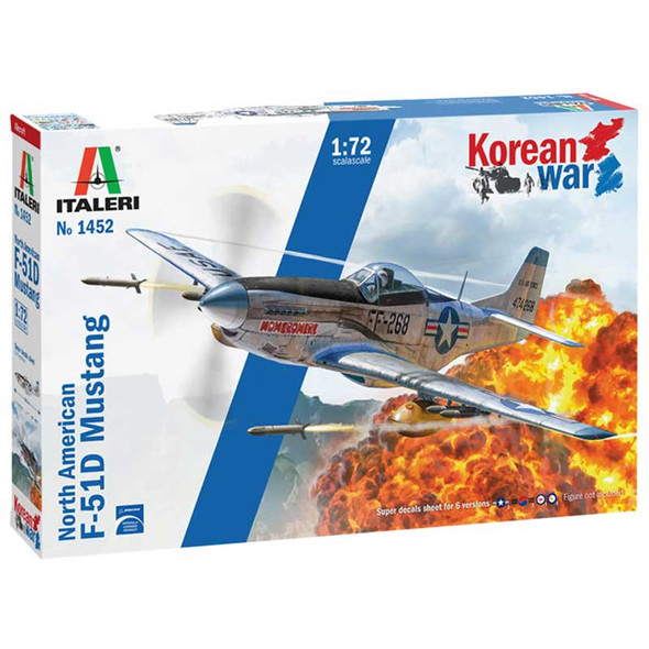 Italeri 1:72 North American F-51D Mustang Korean War Model Kit Italeri 1:72 North American F-51D Mustang Korean War Model Kit