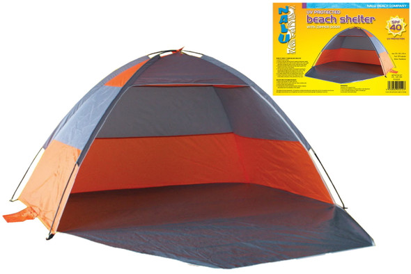 Nalu UV Protected SPF40 Monodome Beach Shelter Tent 210x120x120cm & Carry Bag