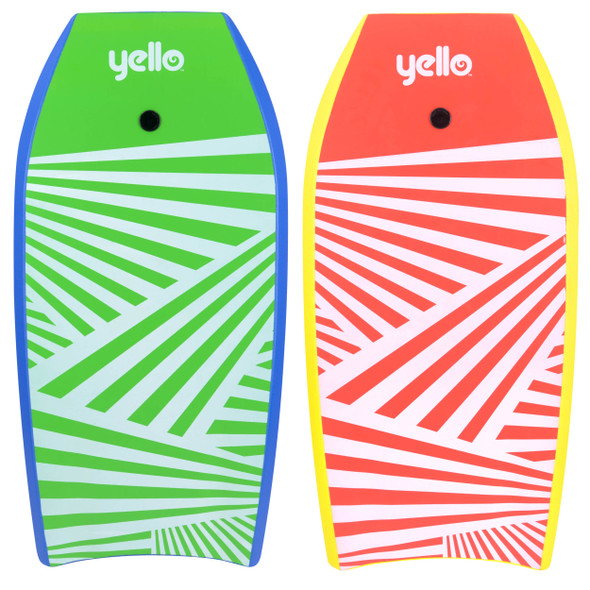 Yello Slick Zigzag Bodyboard 41" - Assortment of 2 - 1 Suppplied at Random