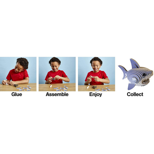 EUGY Shark 3D Craft Kit