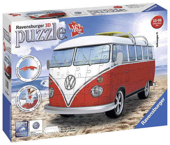 Ravensburger VW T1 Camper Van - 163 Piece 3D Jigsaw Puzzle