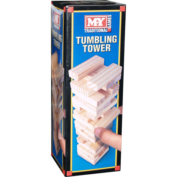 M.Y Traditional Games Mini Tumbling Tower 48 Wooden Pieces