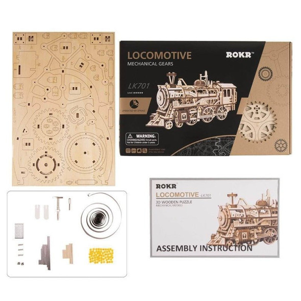 Rokr Locomotive Wooden Model Kit