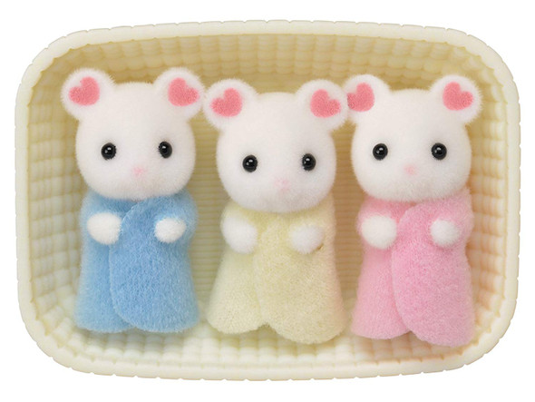 Sylvanian Families Marshmallow Mouse Triplets