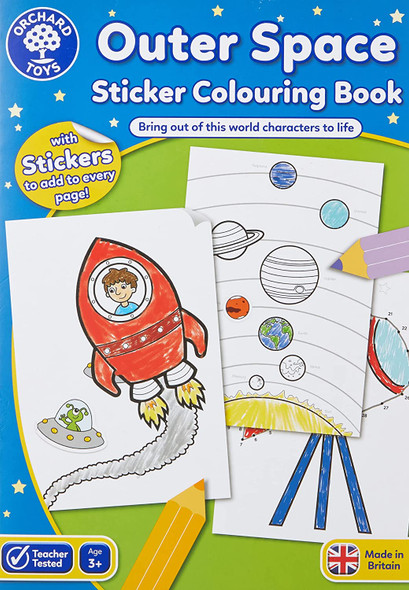 Orchard Toys Outer Space Sticker Colouring Book Orchard Toys Outer Space Sticker Colouring Book