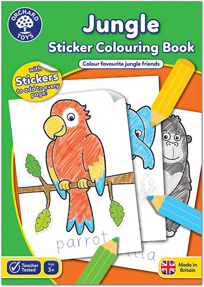 Orchard Toys Jungle Sticker Colouring Book Orchard Toys Jungle Sticker Colouring Book