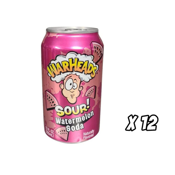 Warheads Watermelon Sour Soda Pack Of 12