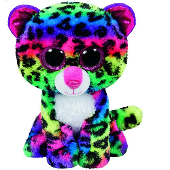 TY Squish-A-Boo Giselle Leopard – Kuscheliges Plüschkissen, Ca. 20 Cm, Mehrfarbig