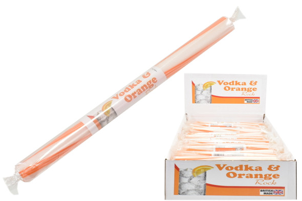 Pack of 20 Small Flavoured Rock Sticks - Vodka Orange