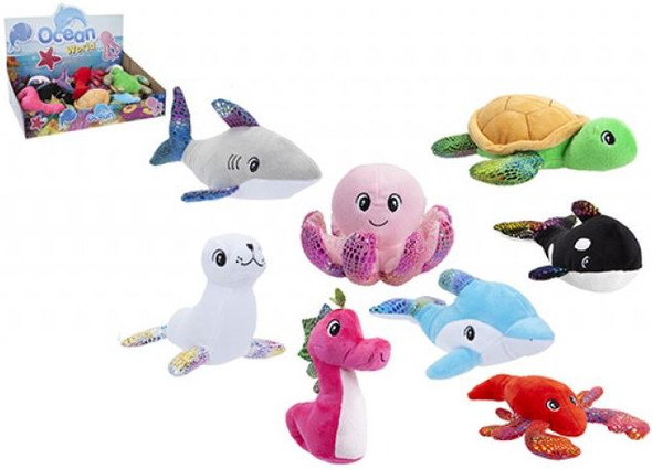 Ocean World Shiny Sea-Life Plush