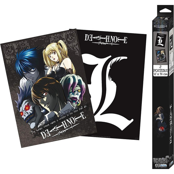 Death Note - Set of 2 Chibi Posters - L & Group