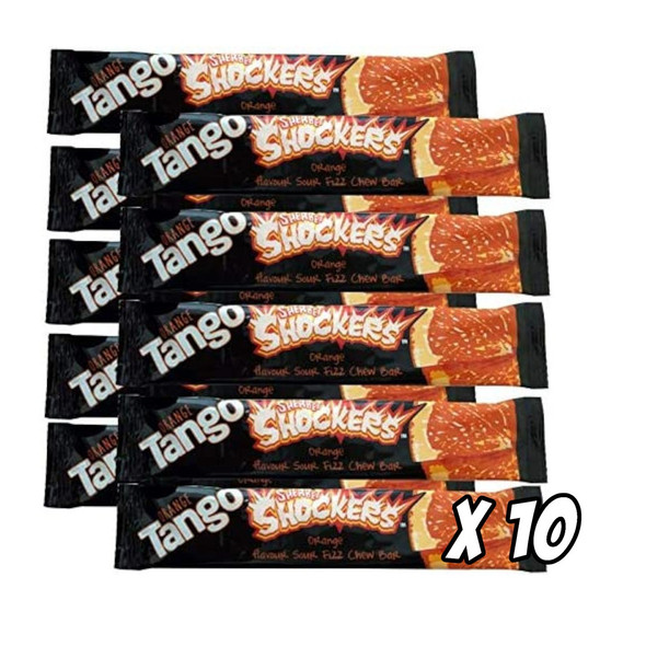 Tango Cherry Sherbet Shockers - Pack of 12 (11g each x 12) - Free Shipping  - United Kingdom Made - Imported by Sentogo - Sour and Fizzy Bursts  Throughout Bar - Nothing Like it 