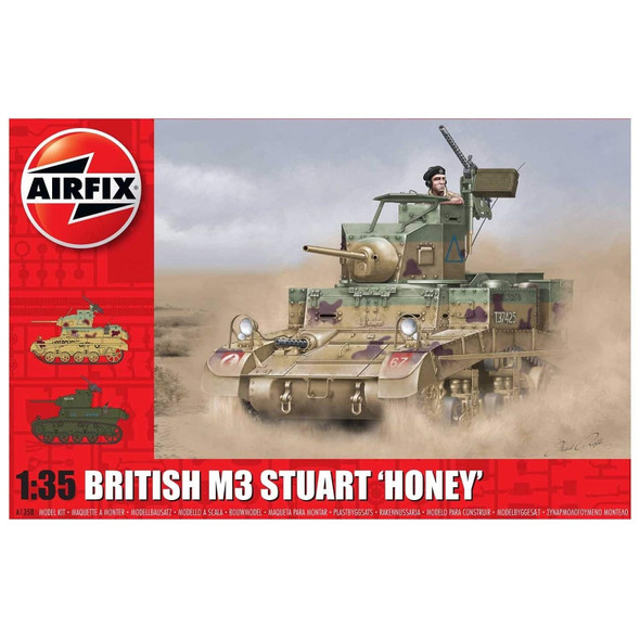 Airfix A1358 M3 Stuart Honey Military Vehicle (British Version) 1:35 Model Kit