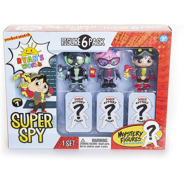 Ryan's World Super Spy Figure 6 Pack
