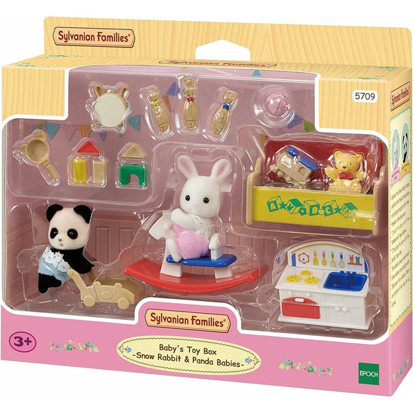 Sylvanian Families Baby's Toy Box - Snow Rabbit & Panda Babies