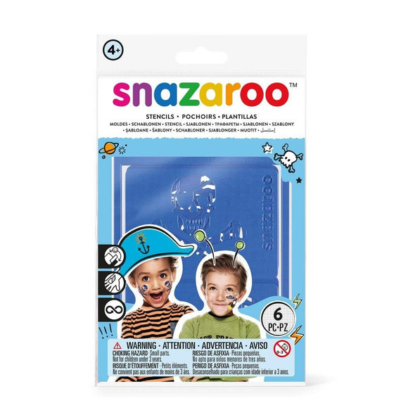 Snazaroo SZ1198011 Adventure Face Paint Stencils - Set of 6