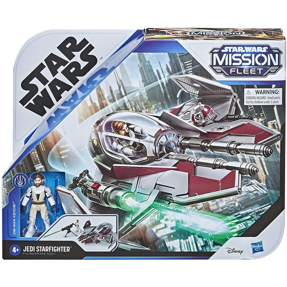 Star Wars Mission Fleet Stellar Class - Obi-Wan Kenobi and Jedi Starfighter
