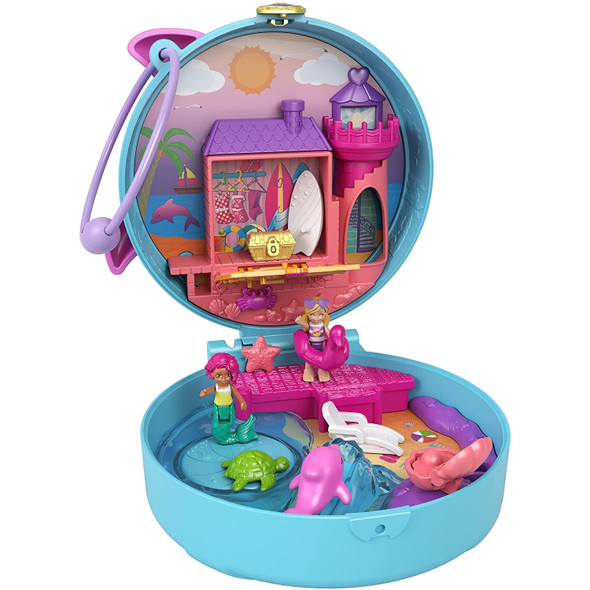 Polly Pocket Big World Beach Dolphin Compact