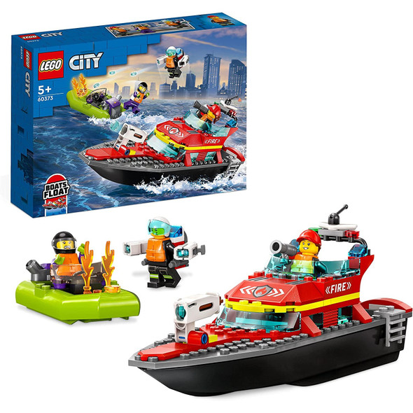 LEGO 60373 City Fire Rescue Boat Toy