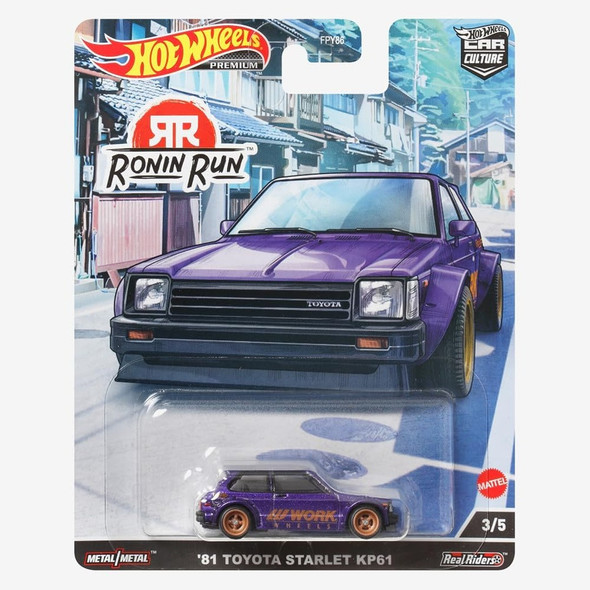 Hot Wheels '81 Toyota Starlet KP61 1:64 Diecast Car