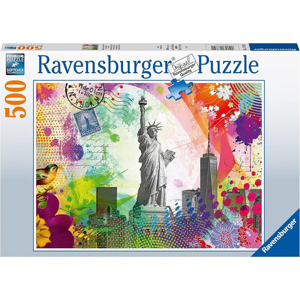 New York Postcard 500 Piece Jigsaw Puzzle