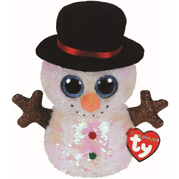 TY Flippable Sequins Melty The Snowman Medium