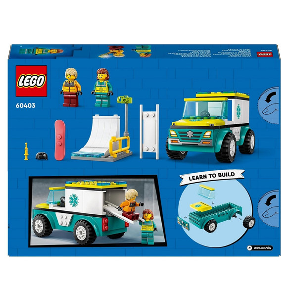 LEGO City Emergency Ambulance And Snowboarder