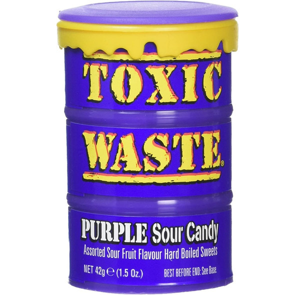 Toxic Waste Purple Sour Candy Drum