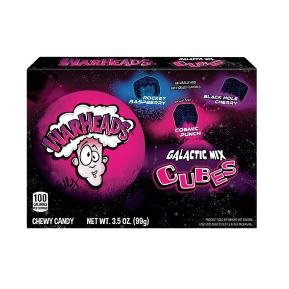 Warheads Galactic Mix Cubes Theatre Box 99g