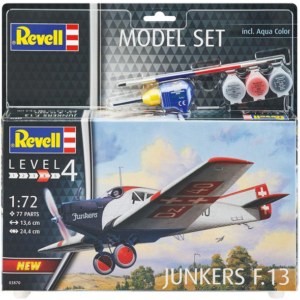 Revell 63870 Junkers F.13  Model Set Plane kit 1 72 Scale