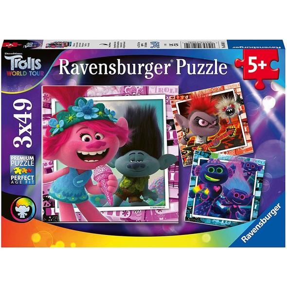 Ravensburger Trolls 2 World Tour, 3X 49 Piece Jigsaw Puzzles