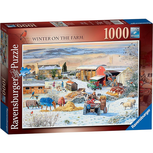 Ravensburger Winter On The Farm 1000 Piece Jigsaw Puzzle
