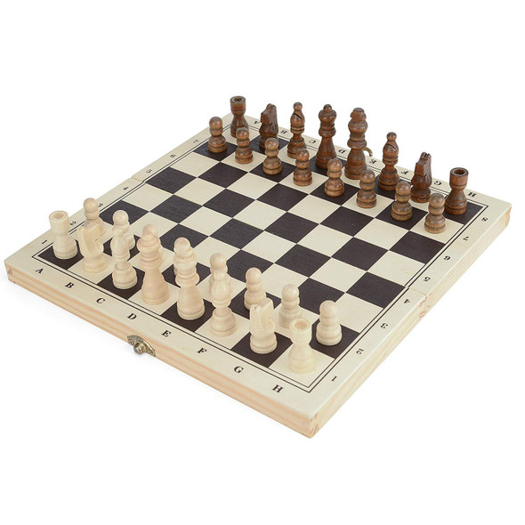 Toyrific Wooden Chess/Draughts/Backgammon 3-in-1 Game Board