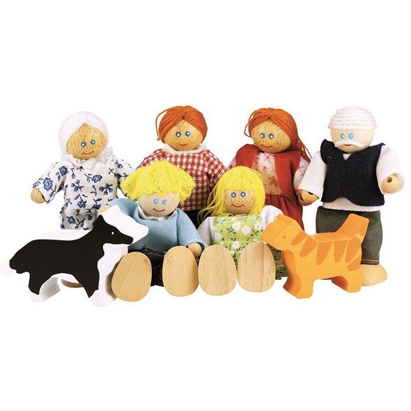 Bigjigs Wooden Heritage Playset Doll Family