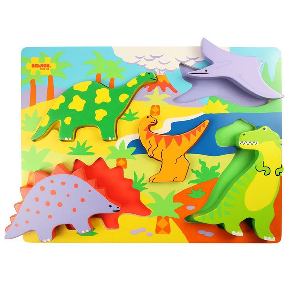 Bigjigs Toys Chunky Lift Out Puzzle Dinosaurs