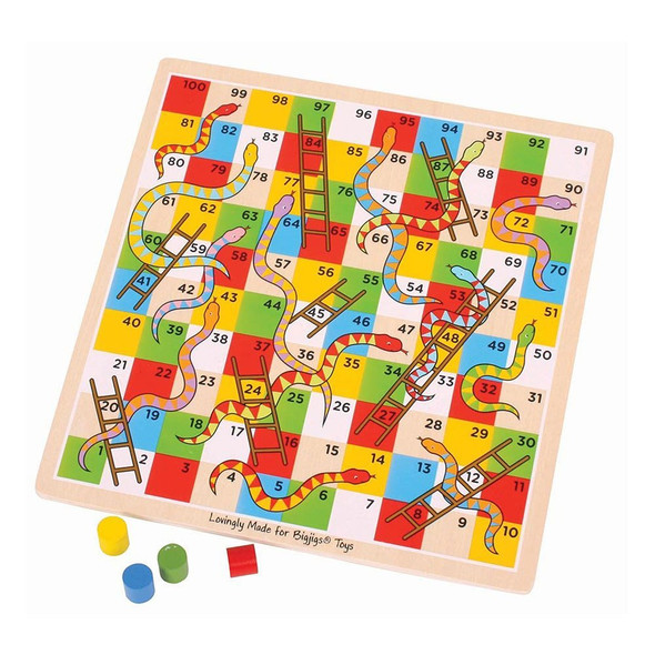 Bigjigs Toys Traditional Snakes and Ladders