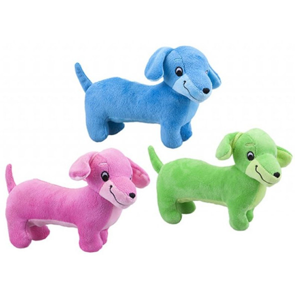 61cm Neon Sausage Dog Soft Toy (Colours Vary)