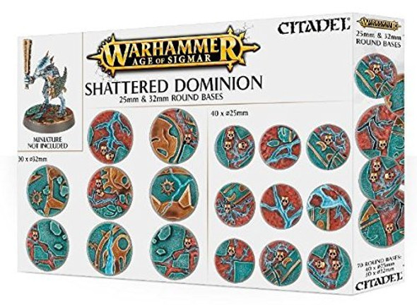 Games Workshop - Warhammer Age of Sigmar - Shattered Dominion 25-32 mm Round Bases