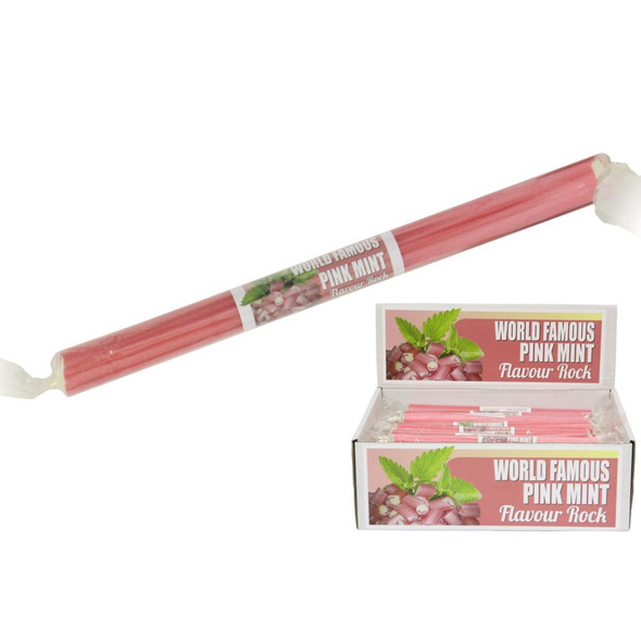 Pack of 20 Medium Flavoured Rock Sticks - Pink Mint