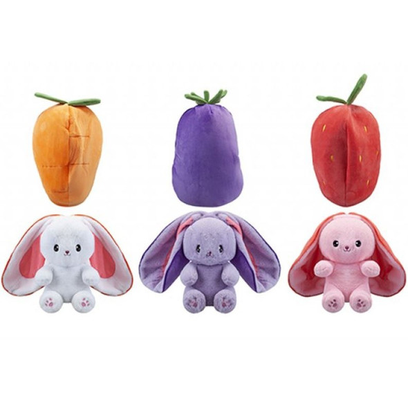 Zippy Reversible Food Bunny 25cm Plush Assortment