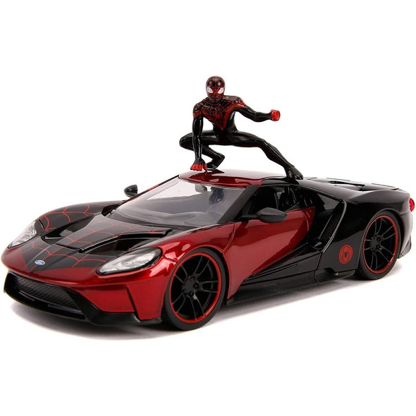 Jada Marvel Spiderman Miles Morales 2017 Ford GT 1:24