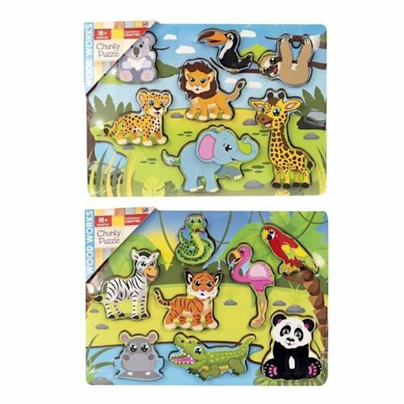 Adventure Chunky Puzzle 2 Animal (One Supplied)