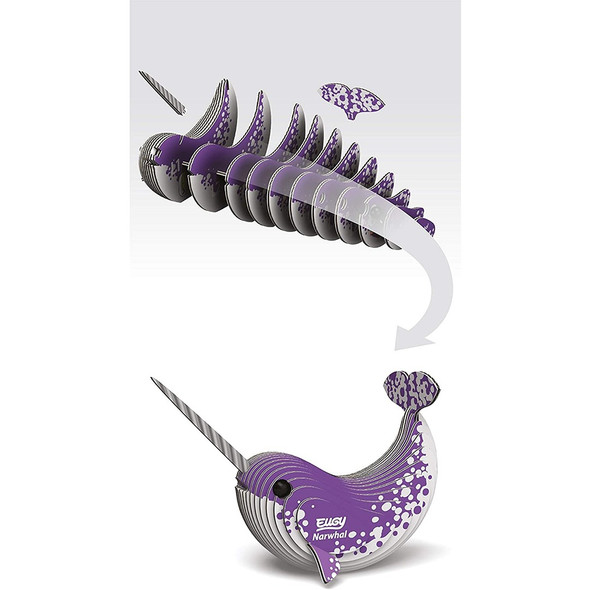 EUGY Narwhale 3D Craft Kit