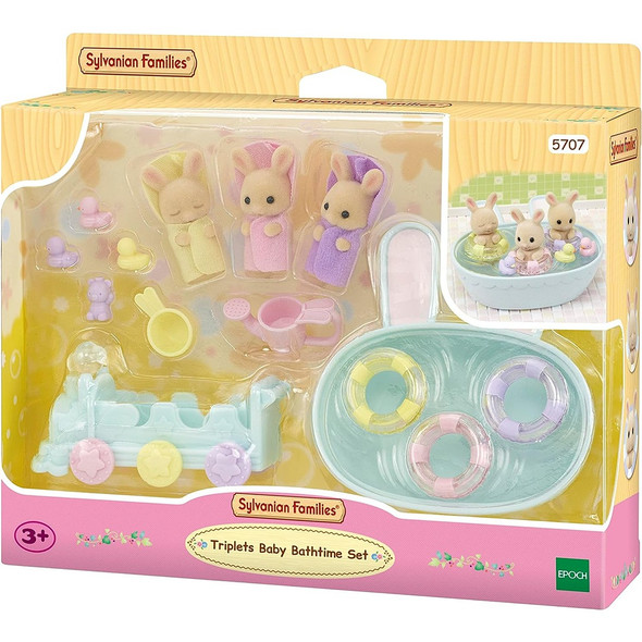 Sylvanian Families Triplets Baby Bathtime Set